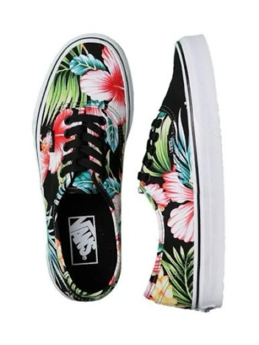 Vans Authentic Hawaiian Floral Black Canvas Women’s 8 Men’s 6.5 New in Box